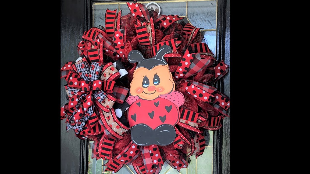 How to make a Lady Bug Wreath with Wreath Decor by Dawn