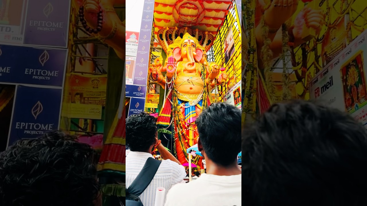 Blessings from Khairatabad Bada Ganesh Raja| India&rsquo;s Tallest Ganapati #ganapatibappamorya #ytshorts