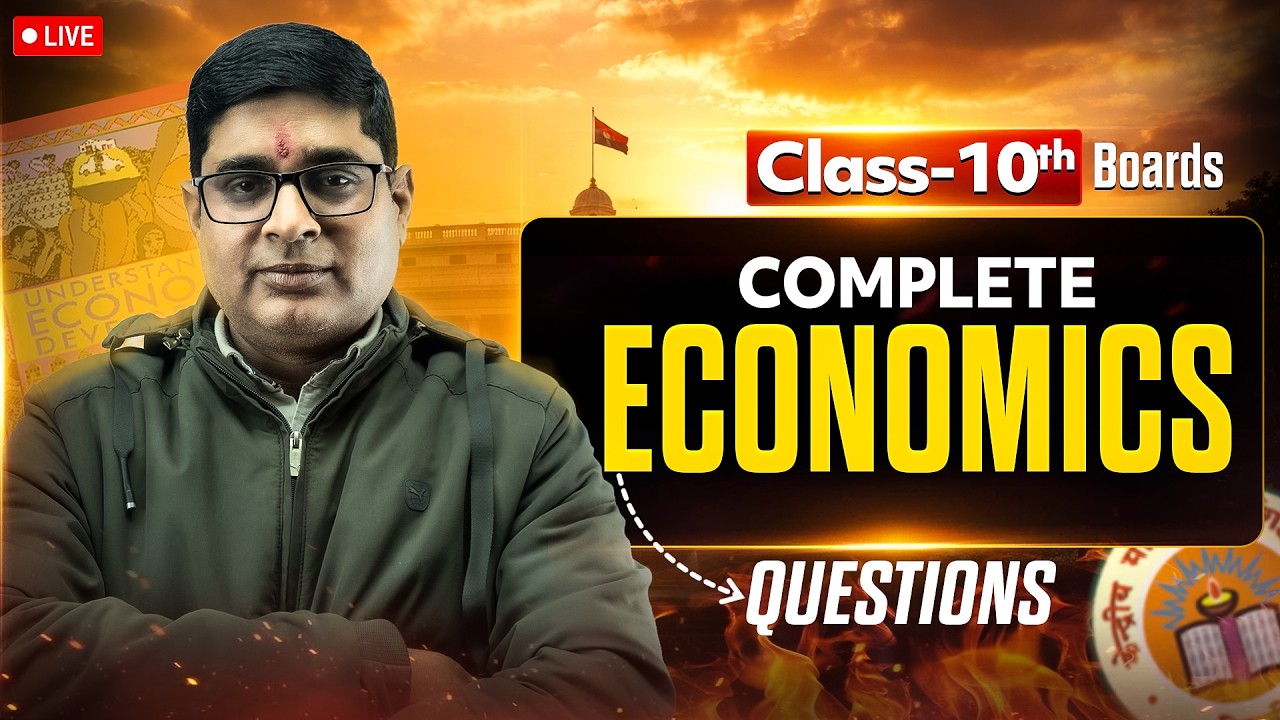 🚨 90% Sure Questions from Complete Economics | Class 10 Boards LIVE Revision