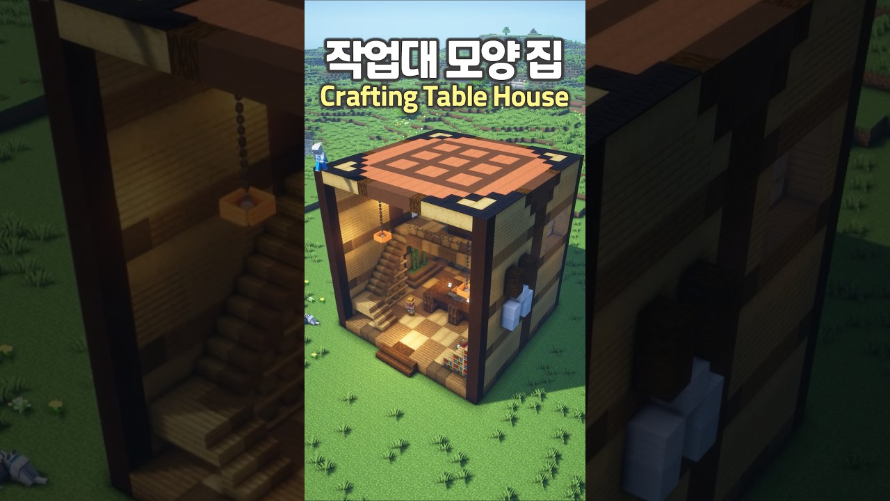 House in the Huge Crafting Table ⛏️ #Minecraft