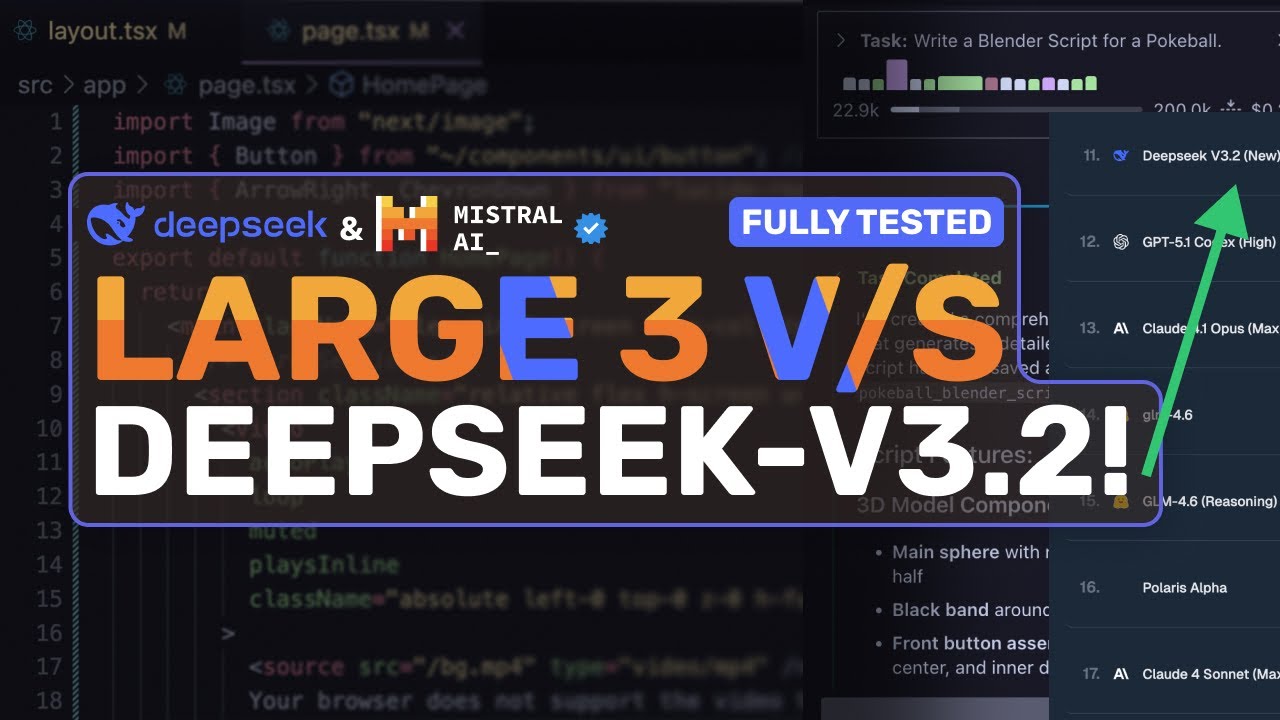 Deepseek V3.2 (Speciale) и Mistral Large 3 (полностью протестированные): классические модели Open...