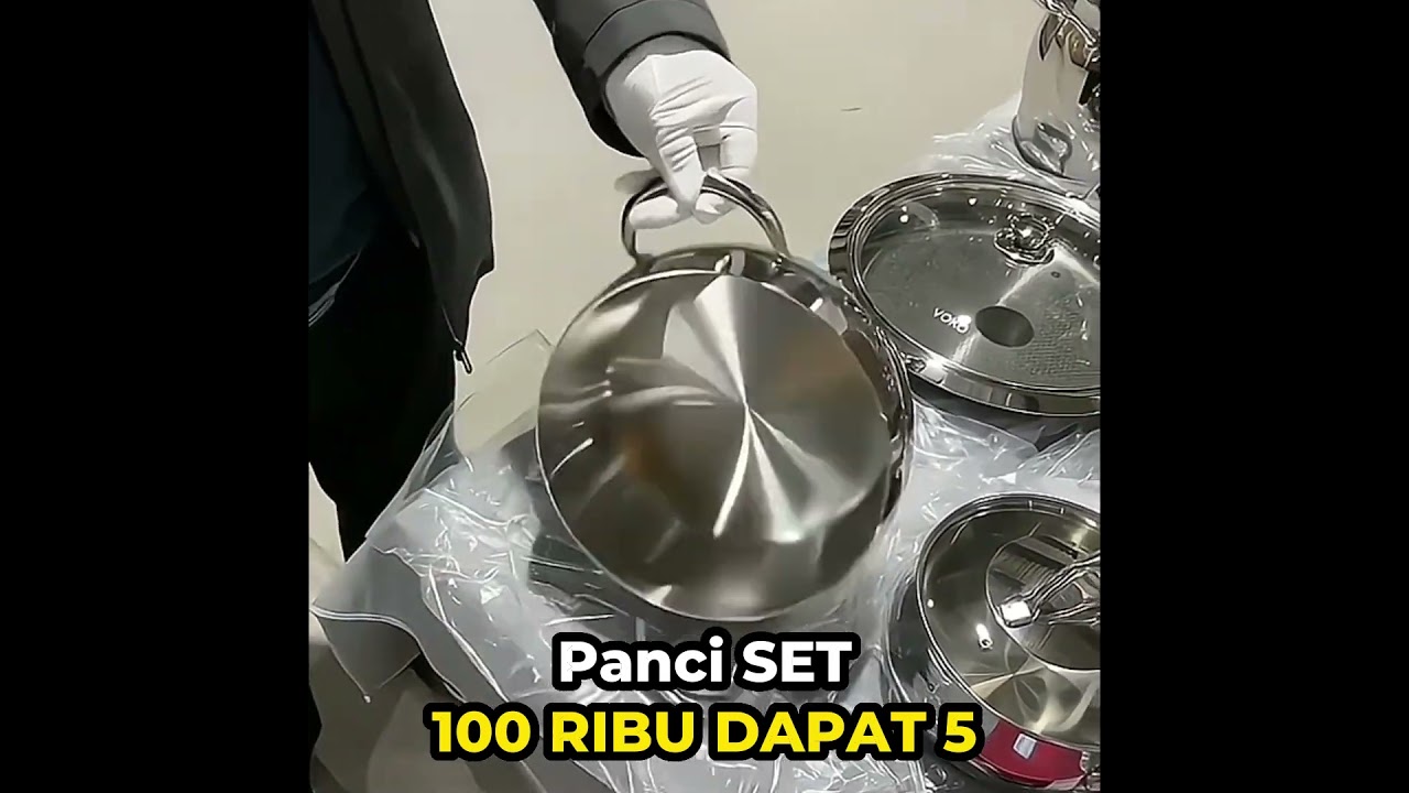 Hanya 100 Ribu Dapat 1 Paket Isi 5 Pcs Panci Stainless