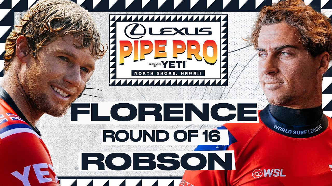 John John Florence vs Callum Robson | Lexus Pipe Pro presented by YETI - Round of 16 Heat Replay