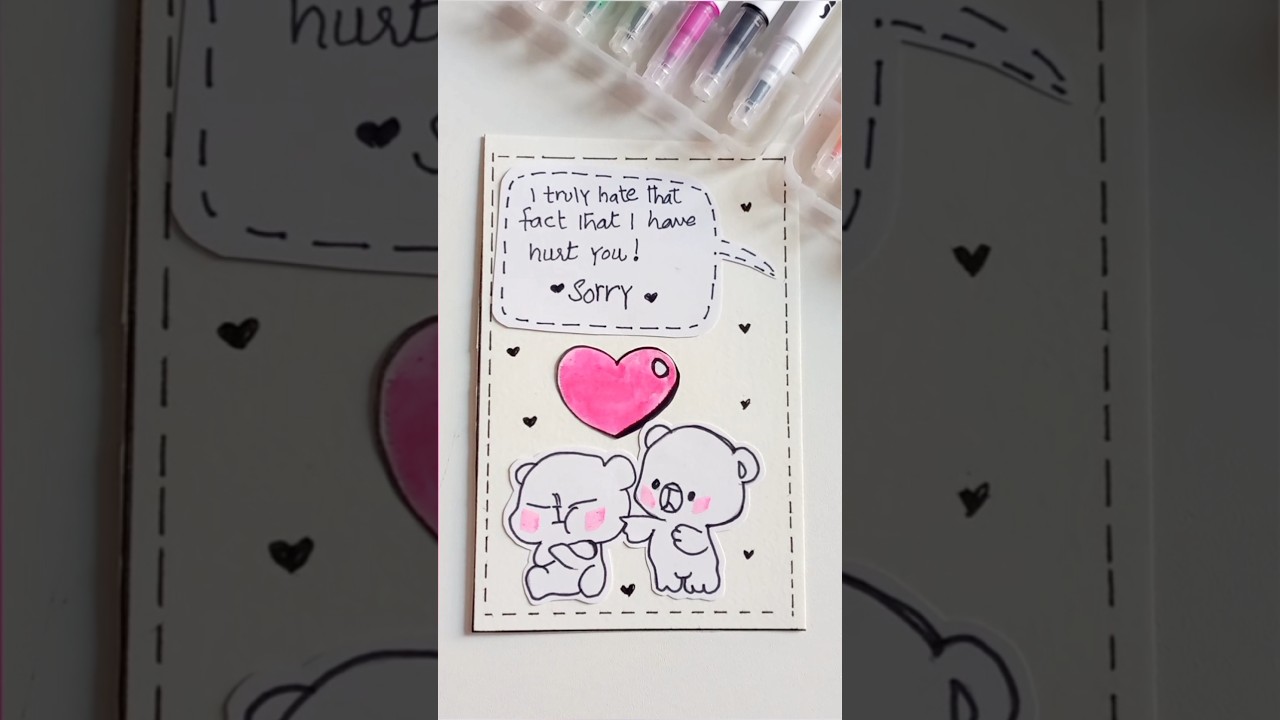 😭 sorry card idea #diy #short #yt #youtube