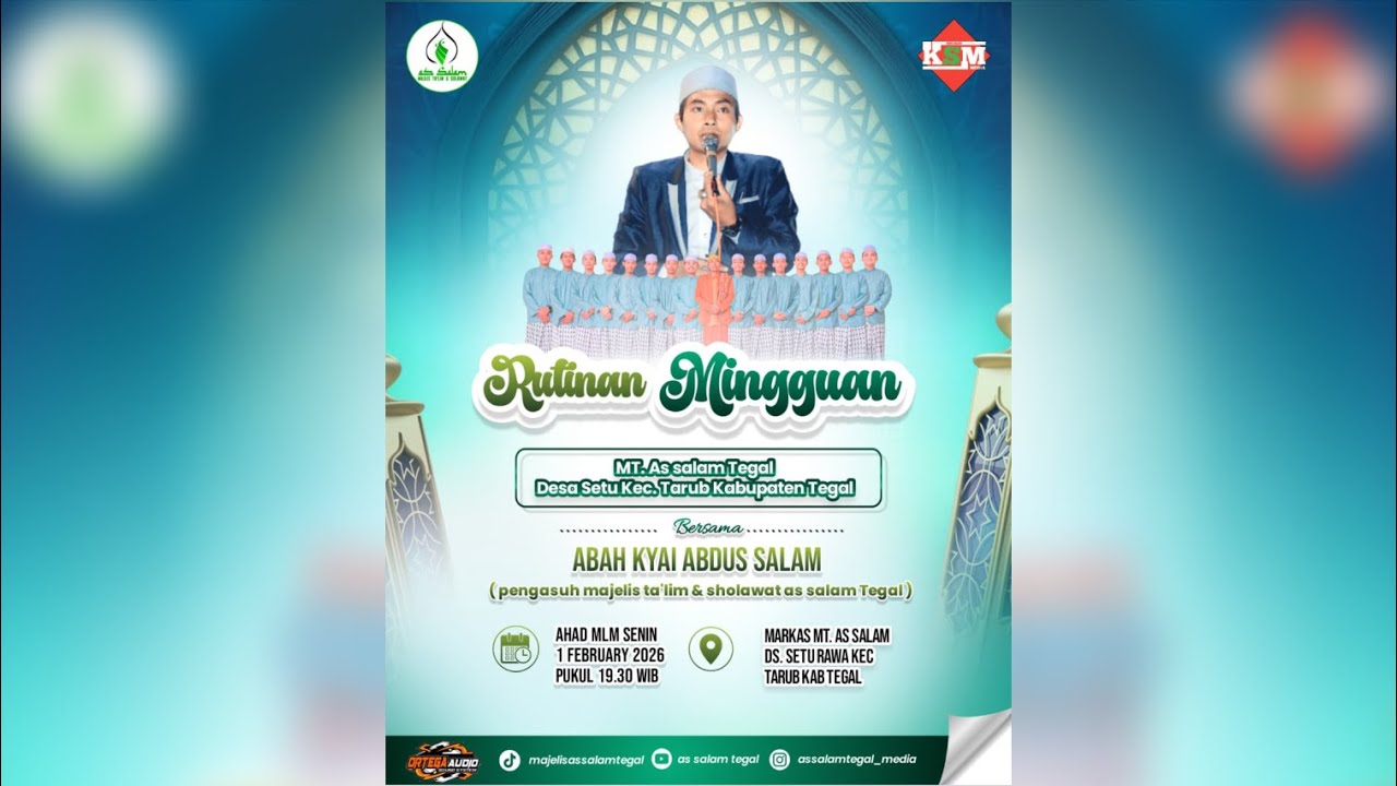 RUTINAN MALAM SENIN MAJELIS TA'LIM AS SALAM TEGAL (01/02/2026)