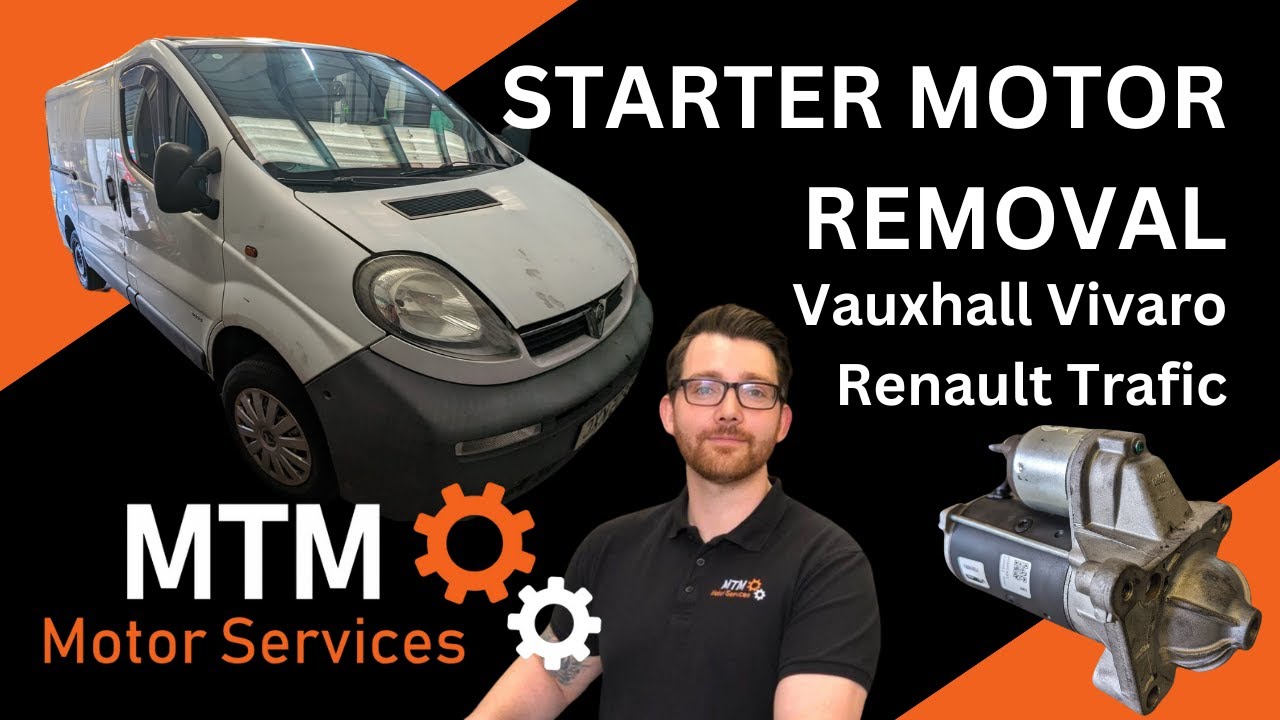 Снятие стартера на 1.9 Vauxhall Vivaro / Renault Trafic
