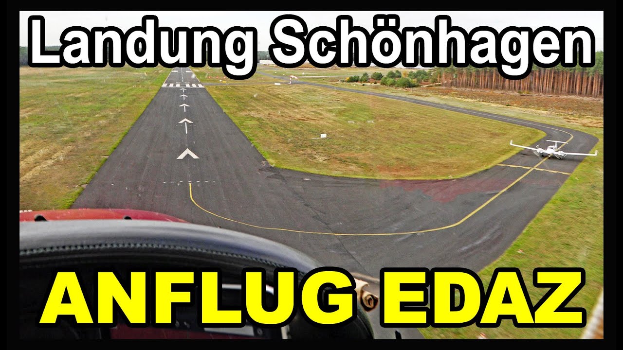 Landung EDAZ Schönhagen RUNWAY 25