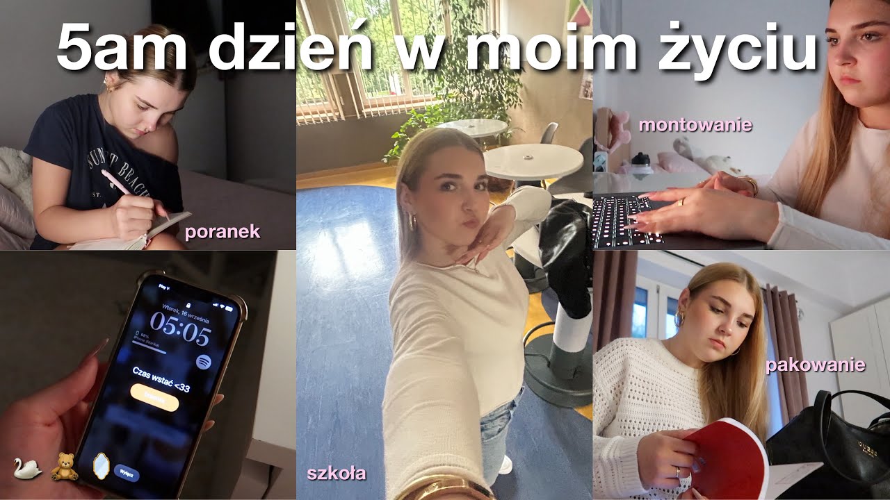 5am dzień w moim życiu: poranek, szkoła, haul, montowanie, nauka, muffinki