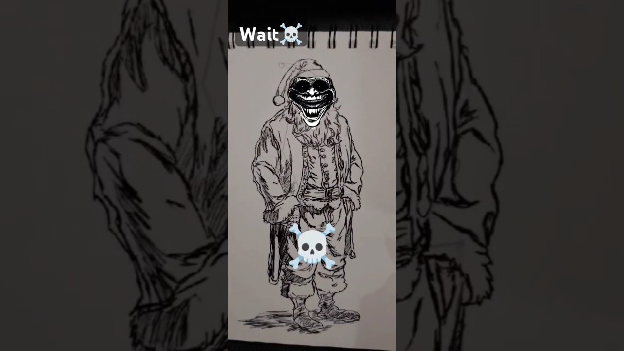 santa claus drawing in troll face edit 🔱#shorts #santa #drawing #santaclaus #christmas