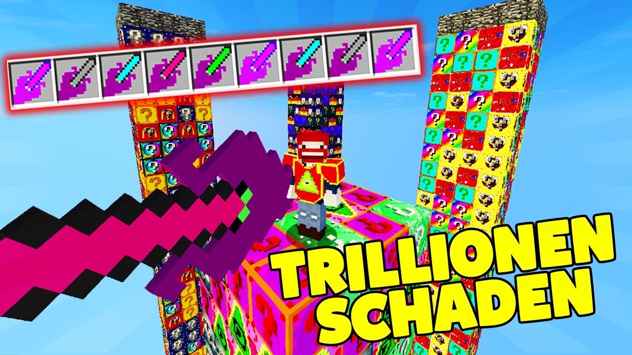 999 TRILLIONEN SCHADEN SCHWERT! LUCKY BLOCK TOWER