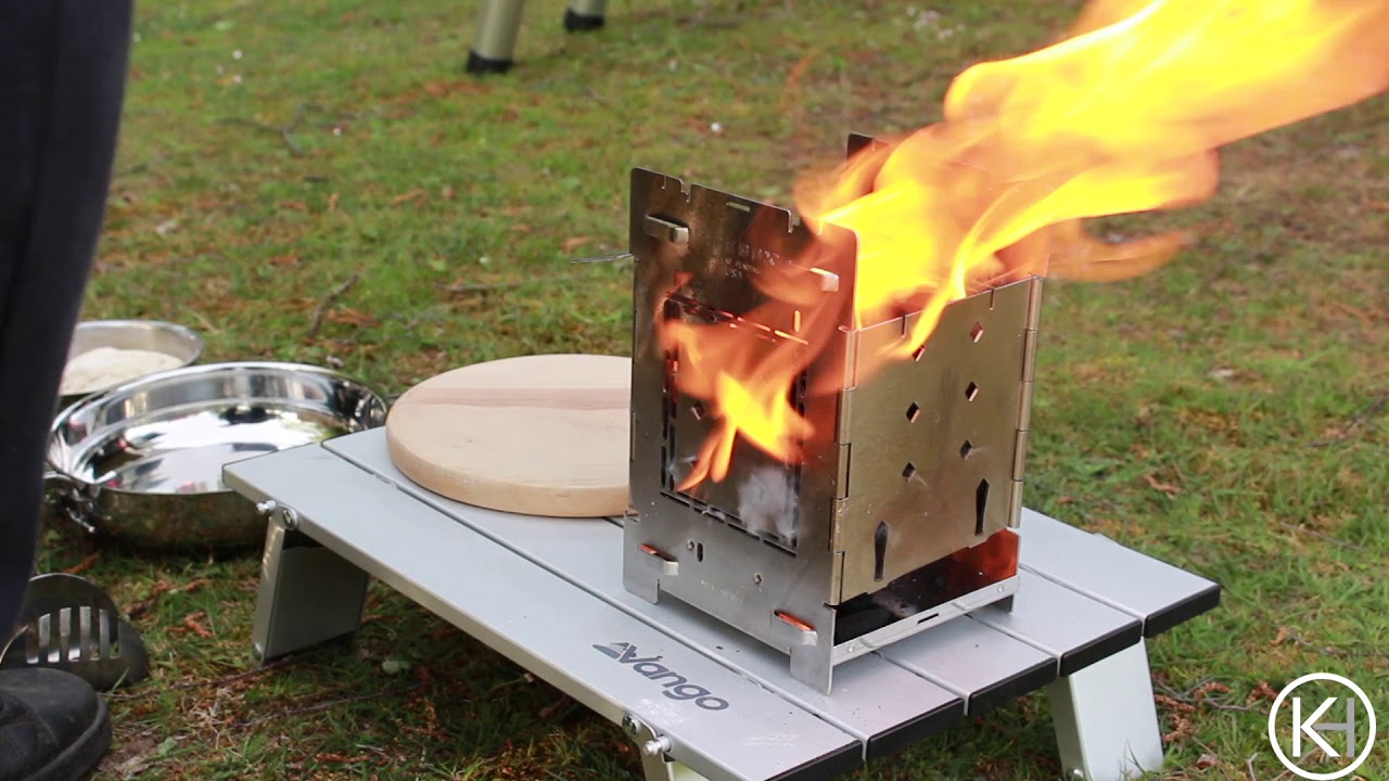 Solo overnight camp in a roof top tent - Pizza on a firebox stove