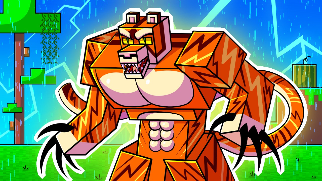 I Survived 1000 DAYS as a TIGER in HARDCORE Minecraft! - Wild Animals Compilation