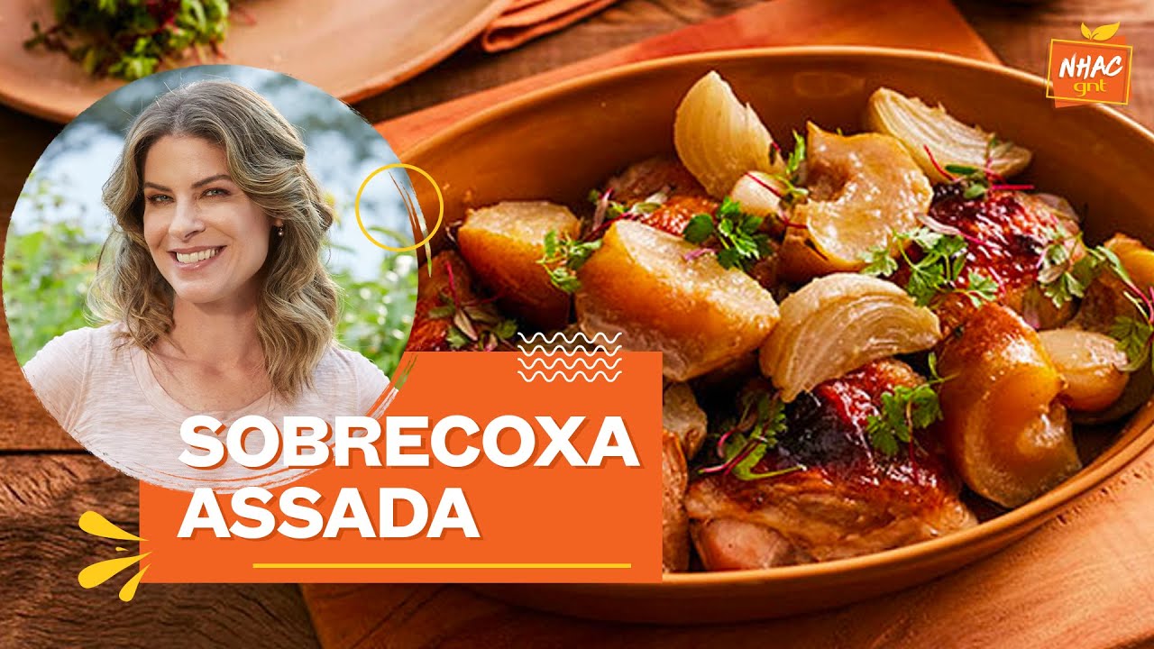 Sobrecoxa de frango assada com maçã e manteiga caseira | Rita Lobo | Cozinha Prática