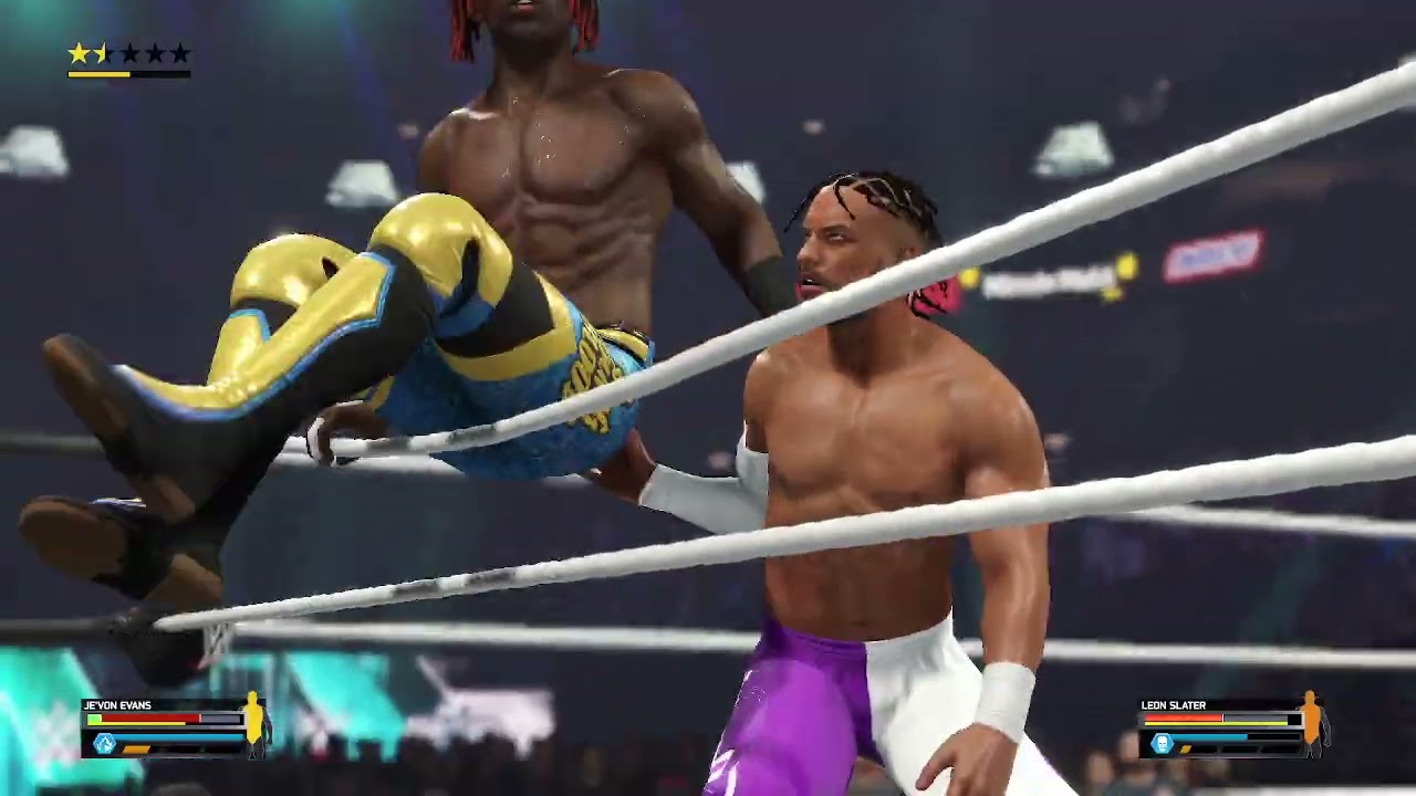 wwe 2k25 jevon evans vs leon slater