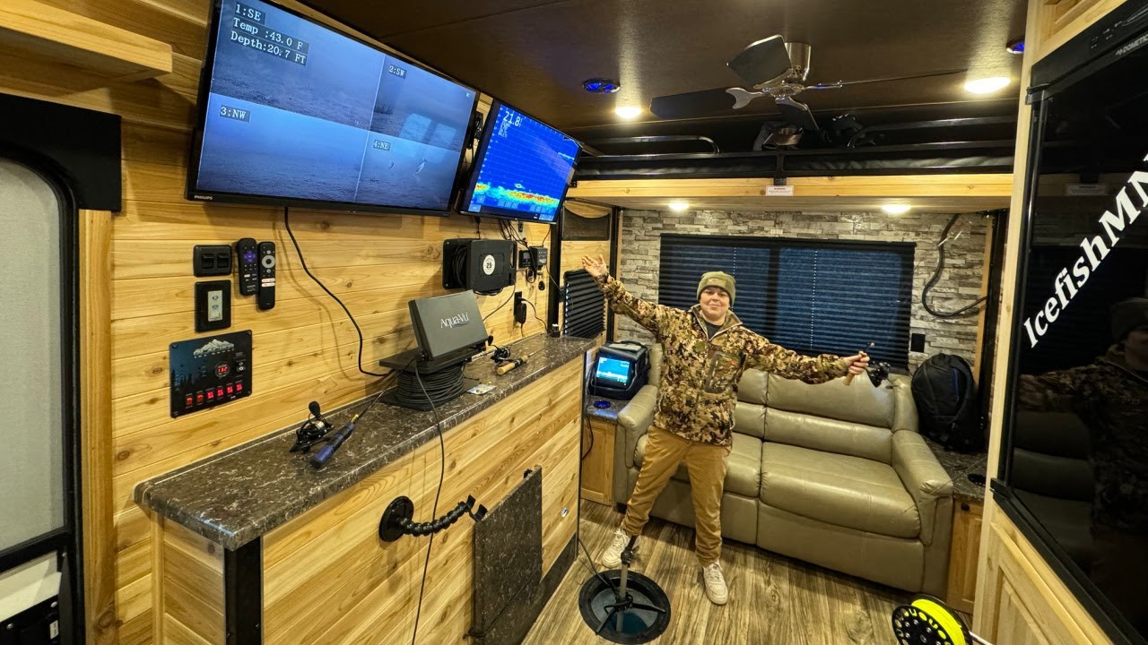 Подледный кемпинг в роскошном Fish House!