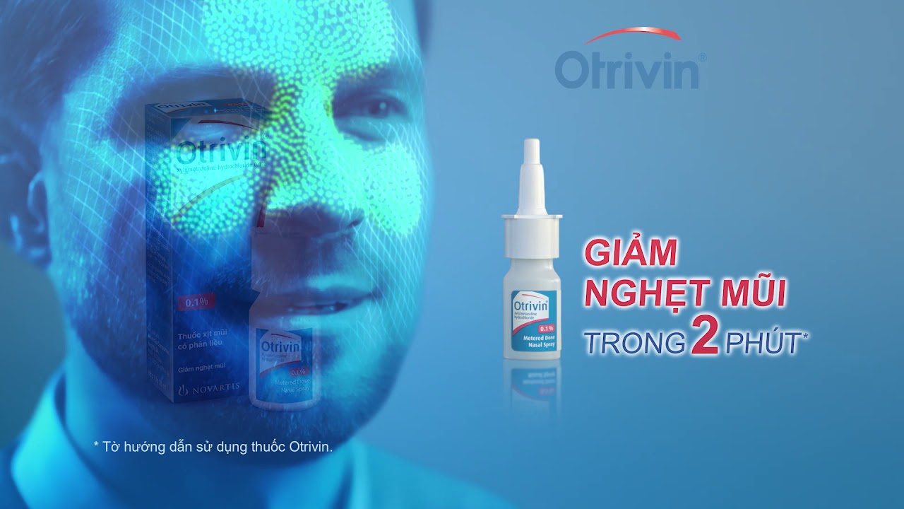 XỊT MŨI OTRIVIN - GIẢM NGHẸT MŨI TRONG 2 PHÚT, HIỆU QUẢ KÉO DÀI 12 GIỜ
