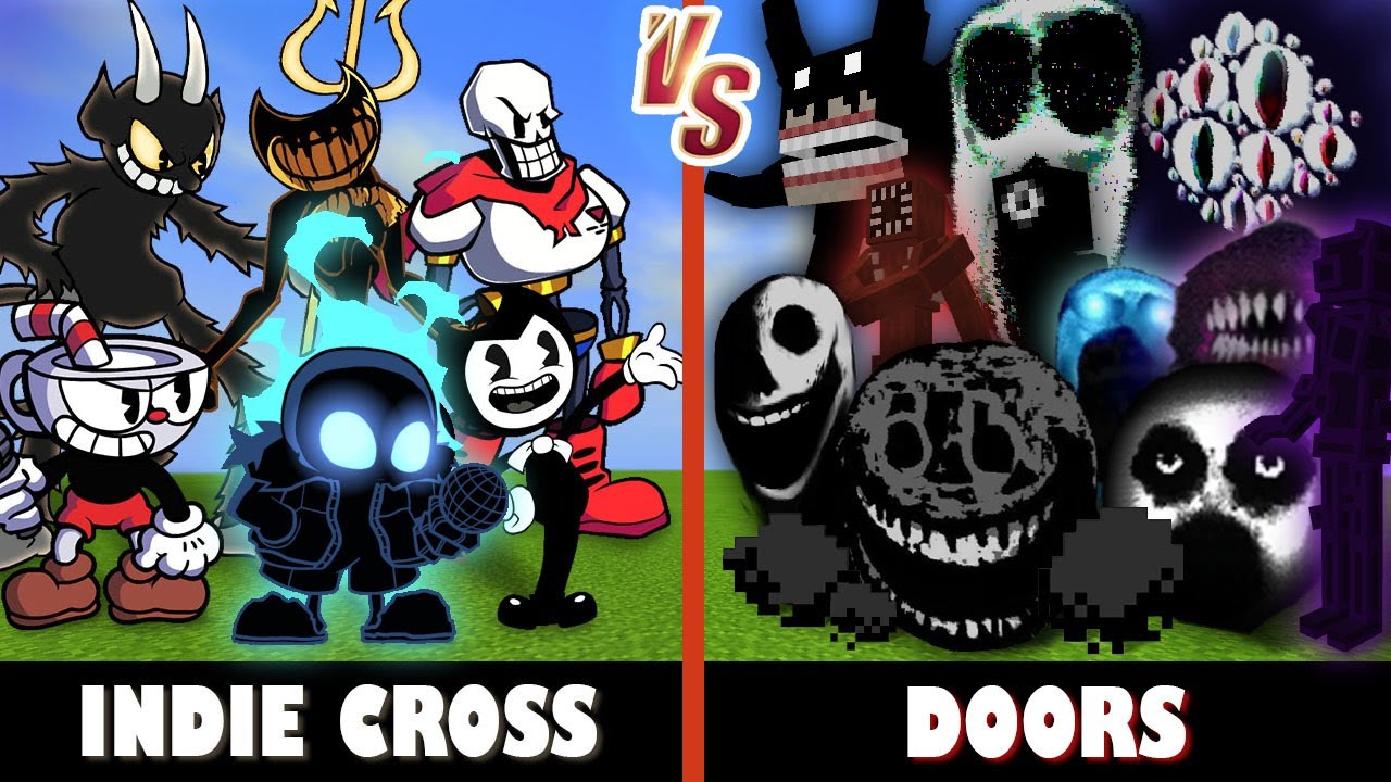 Indie Cross vs. DOORS | Minecraft (WILD NIGHTMARE SANS!)