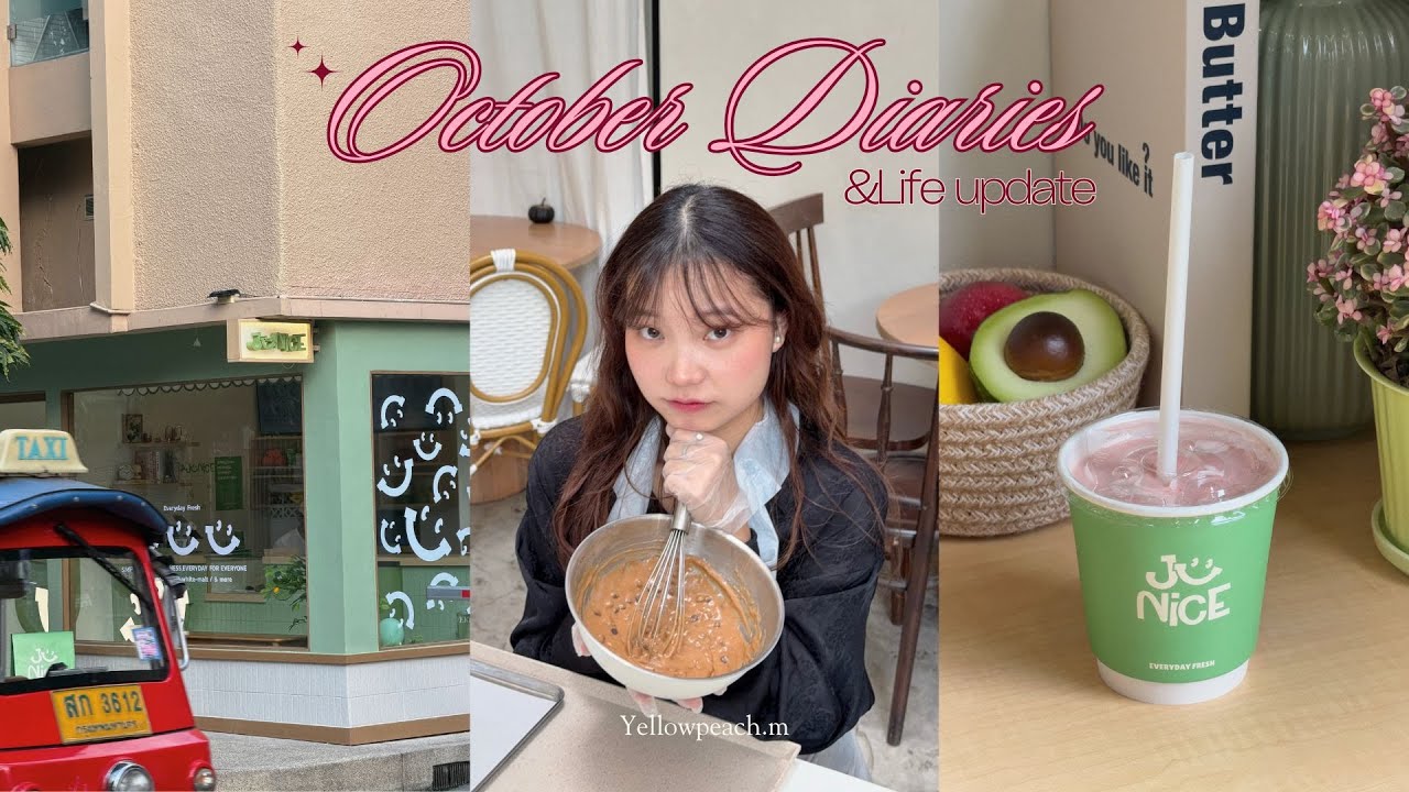 🎃 October Diaries & Life Update: เปิดร้าน smoothie!?🍓 เริ่มต้นทำธุรกิจในวัย 26 ปี | yellowpeach.m