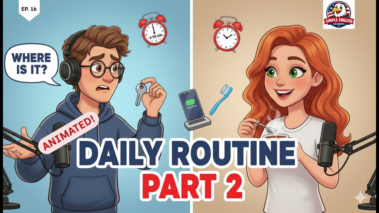 Daily Routine in English (Part 2) | Real-Life Vocabulary for Beginners - Ep  16