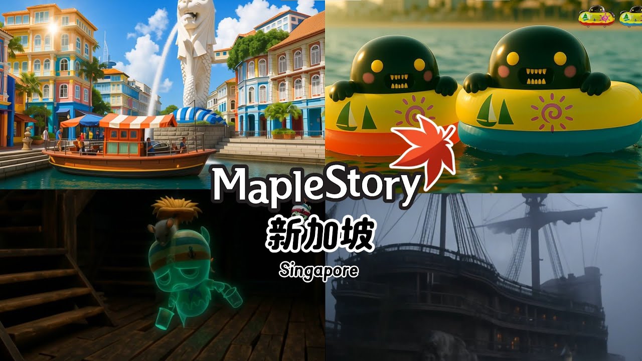 🍁《AI 楓之谷：新加坡》還記得當初的練功聖地＂神秘小徑3＂嗎？我把令人懷念的新加坡用AI重現了！
