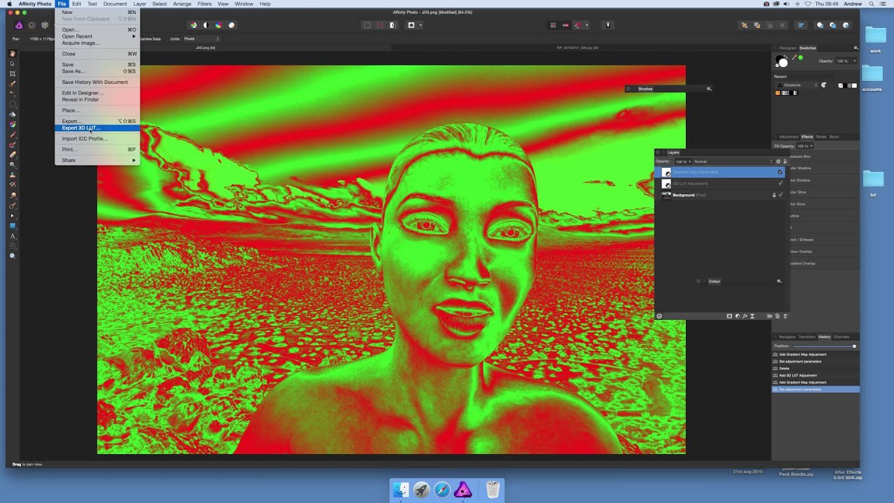 How To Create LUT / gradient maps In Affinity Photo
