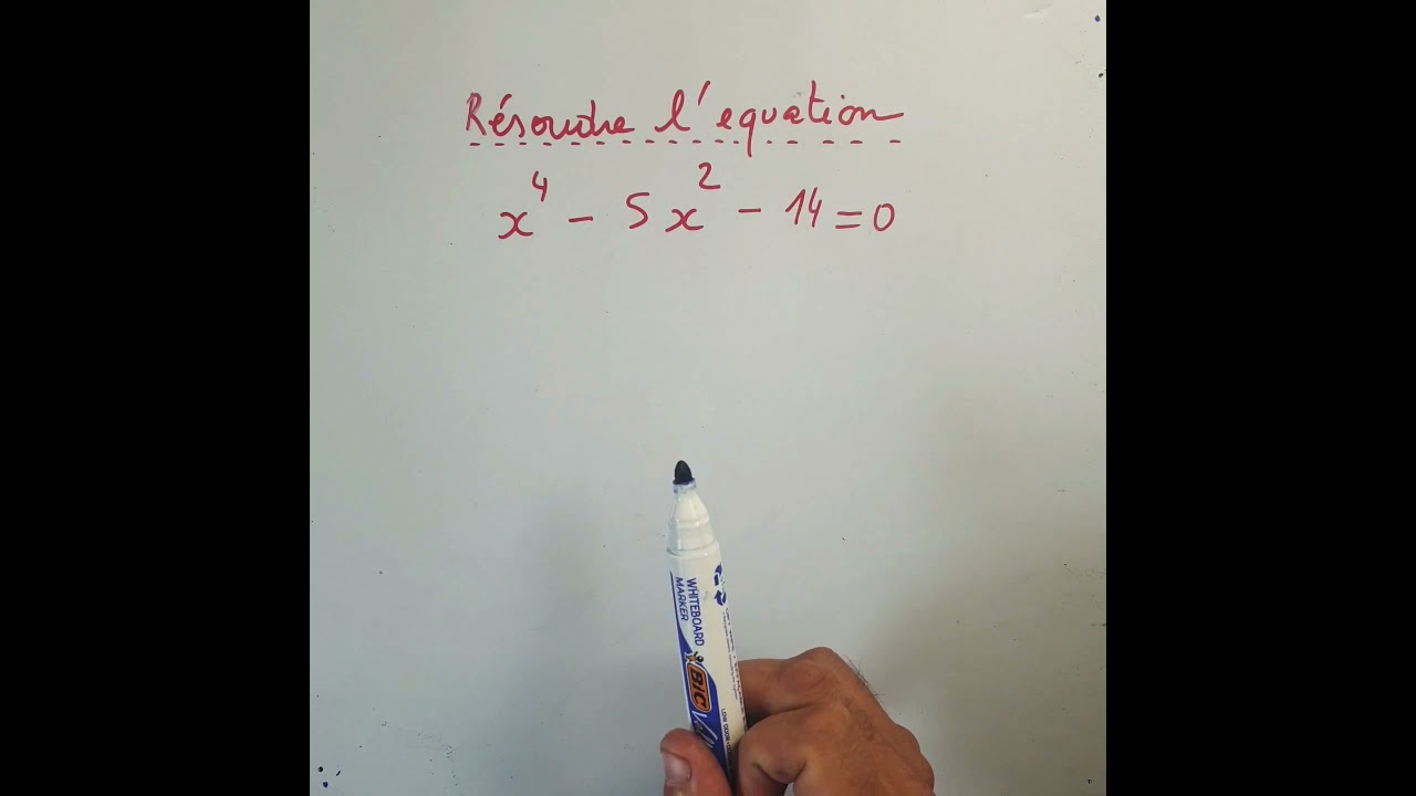 R&eacute;soudre dans R une &eacute;quation bicarr&eacute;e - MATHS 1&egrave;re