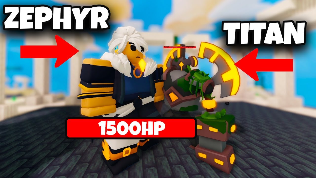 I became Bigger than Titan with Zephyr kit (1500hp) Roblox Bedwars