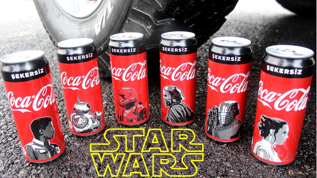 Crushing Crunchy & Soft Things by Car! Mr. Experiment's Car vs Star Wars Coke