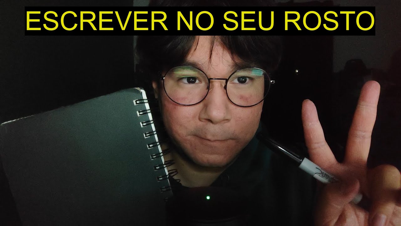 ASMR VISUAIS | ESCREVER NO SEU ROSTO [sons de papel e estímulos visuais] - (ASMR EM PORTUGUES)
