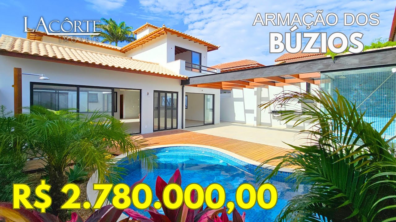 CASA NOVÍSSIMA COM ASSINATURA DE GUIDO CAMPANATE A 150 METROS DA FAMOSA PRAIA DE GERIBÁ! BÚZIOS!