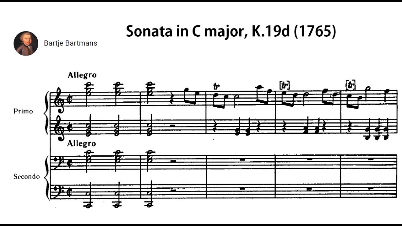 Nannerl Mozart? - Sonata in C for piano 4 hands (K.19d) (1765)
