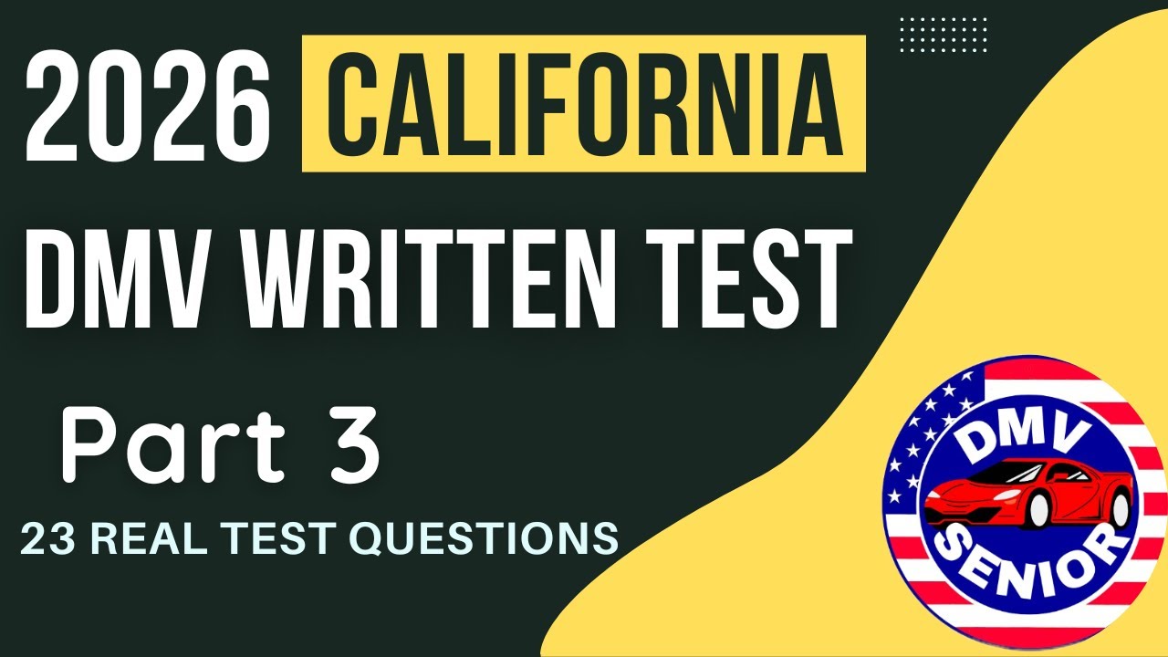 California DMV Written Test 2026 | REAL TEST QUESTIONS #3