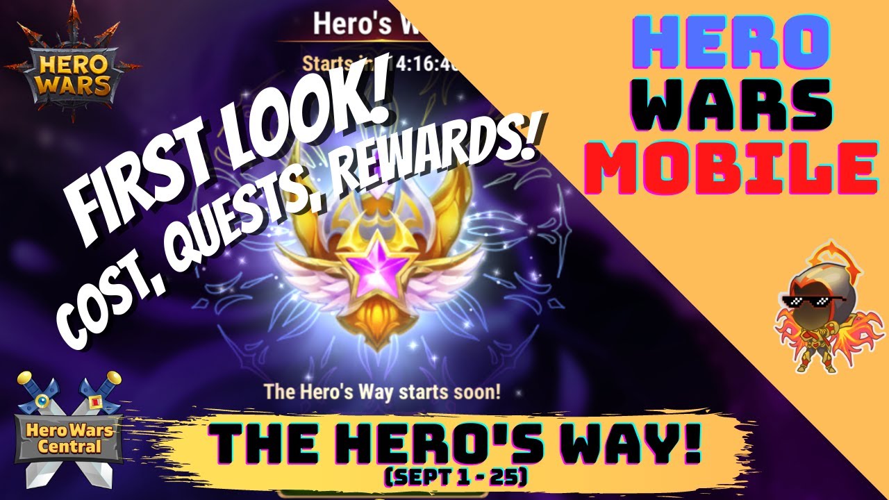 Battle Pass First Look! The Hero's Way | Hero Wars Mobile