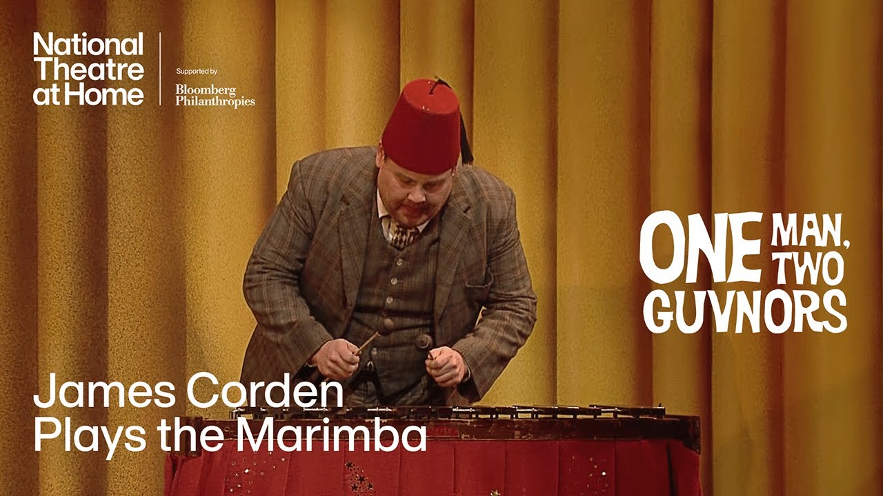 One Man, Two Guvnors | James Corden Plays the Marimba | National Theatre at Home