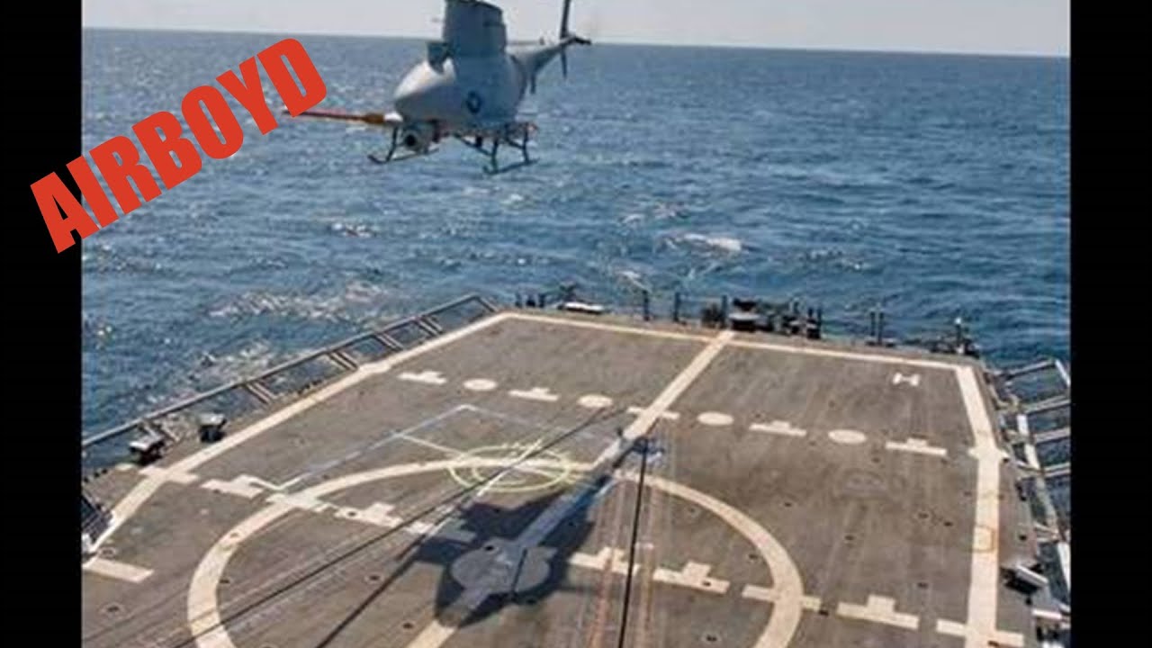 MQ-8 Fire Scout UAV On USS McInerney