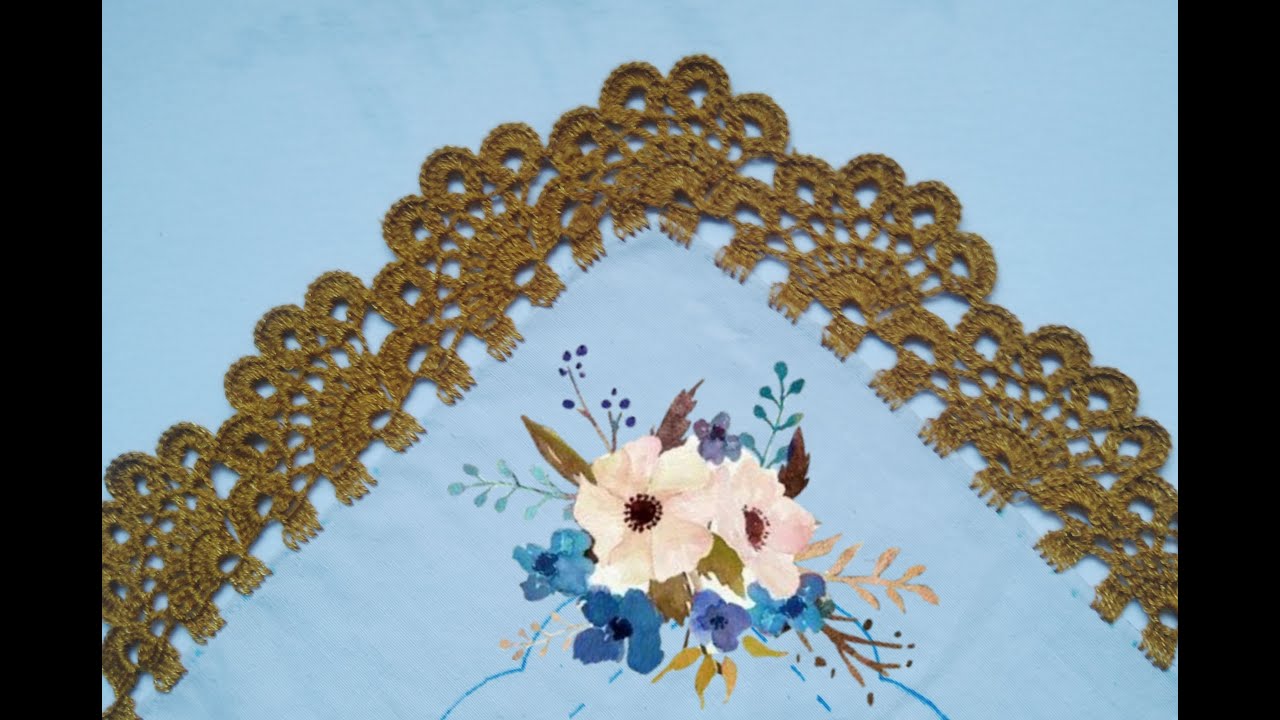 Realiza esta puntilla num 619 fácil de tejer#crochet #tejidos #puntillas #servilletas #arte