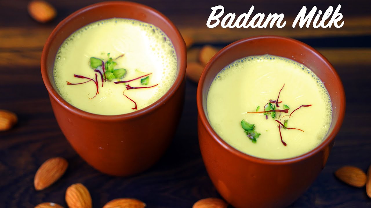 बाजार से कई गुना अच्छा बादाम मिल्क घर पर बनाने - Badam Milk Recipe/Almond Milk | Immunity Booster