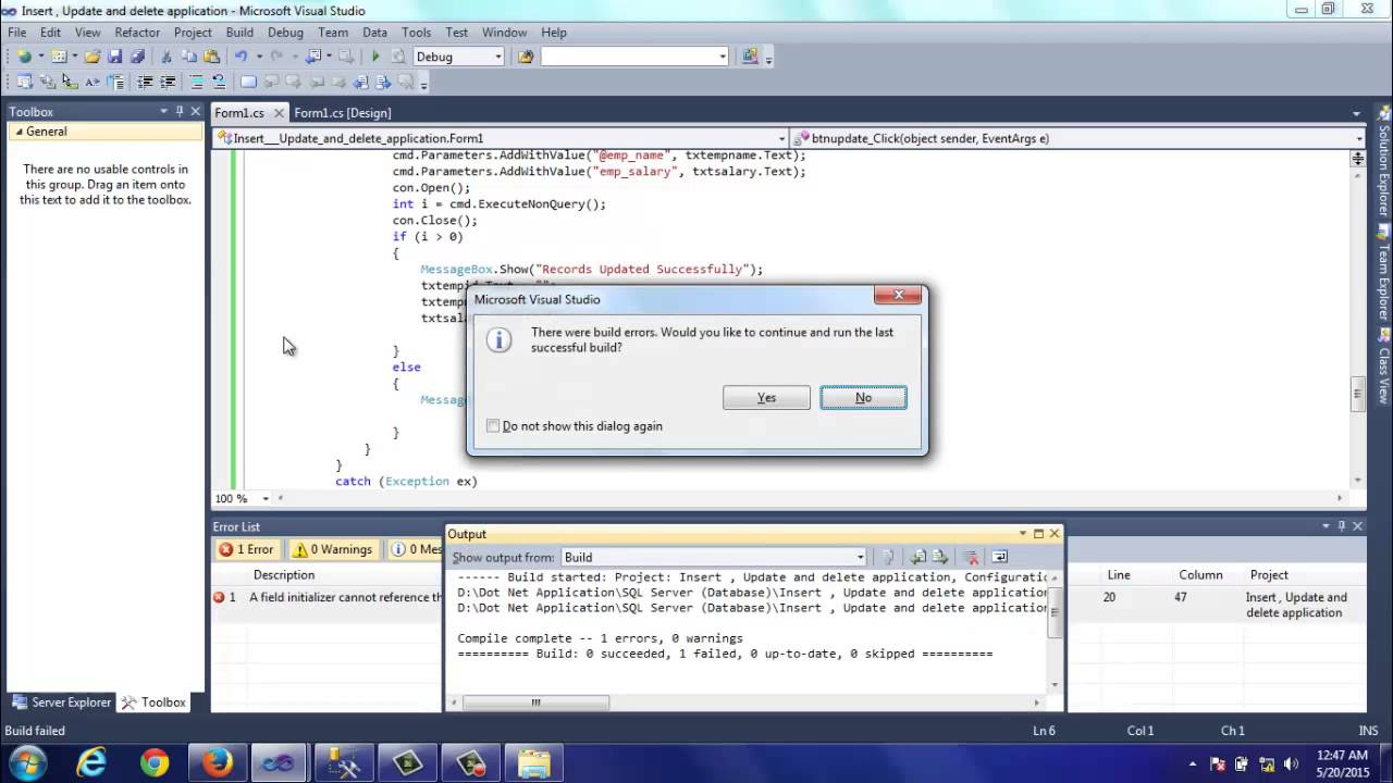 Learn ADO.Net in 45 minutes