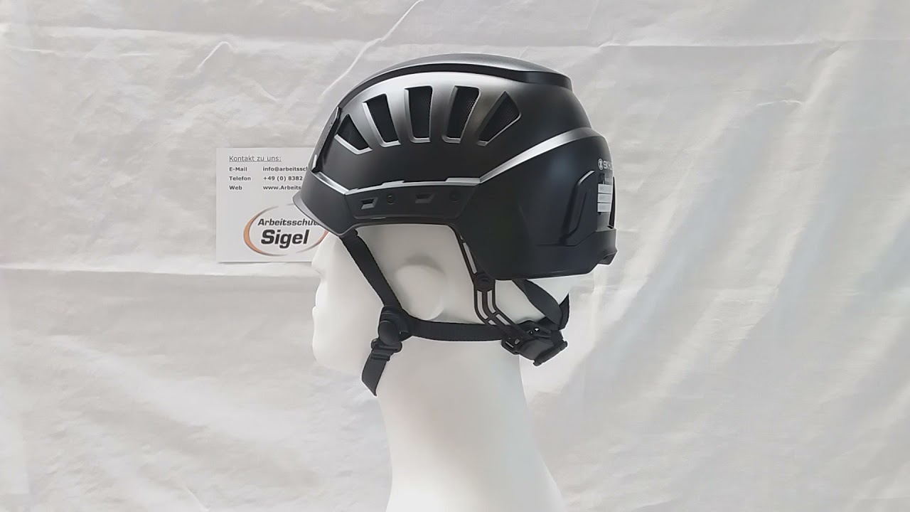 Skylotec Helme &ndash; Skylotec INCEPTOR GRX Industrie-Kletterhelm schwarz - 360Grad Video