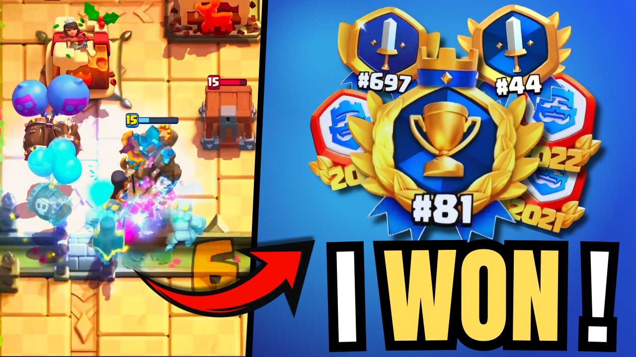 I WON against former #81 GLOBAL with GOLEM CLONE... | High Ladder Push Clash Royale ⚔️