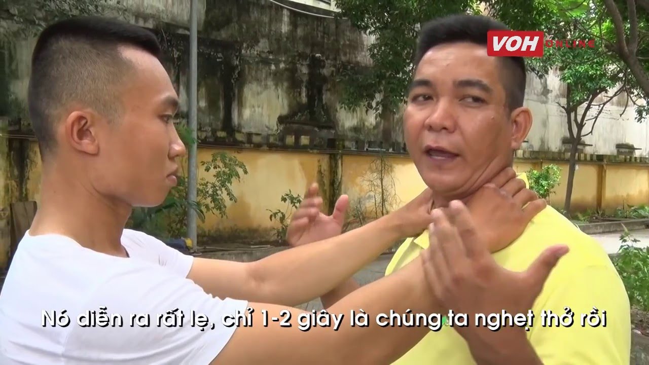 Xử lý tình huống khi bị bóp cổ từ đằng trước - Kỹ năng tự vệ 2016 (Võ sư Lê Hoàng Mai)