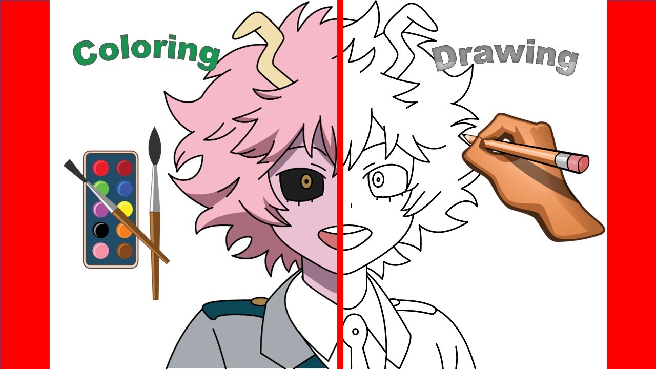 How To Draw Mina Ashido From My Hero Academia - Step By Step Drawing