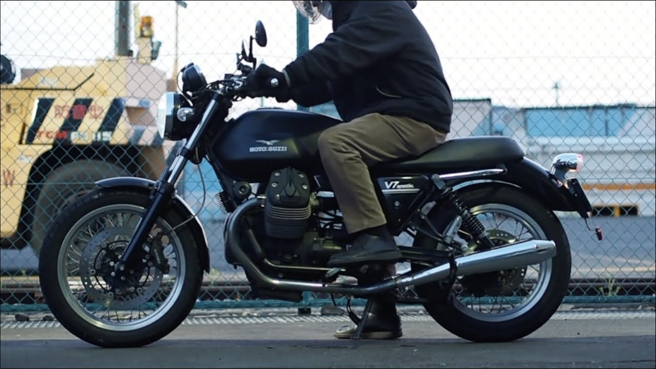 MOTO GUZZI V7 cruising West Tokyo Japan