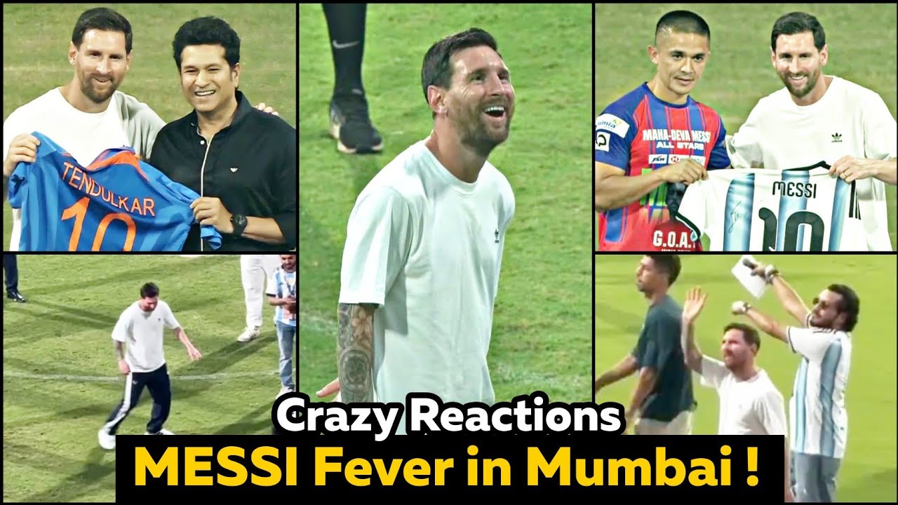 Lionel Messi FULL Mumbai Tour CRAZY Fan Reactions at Wankhede Stadium