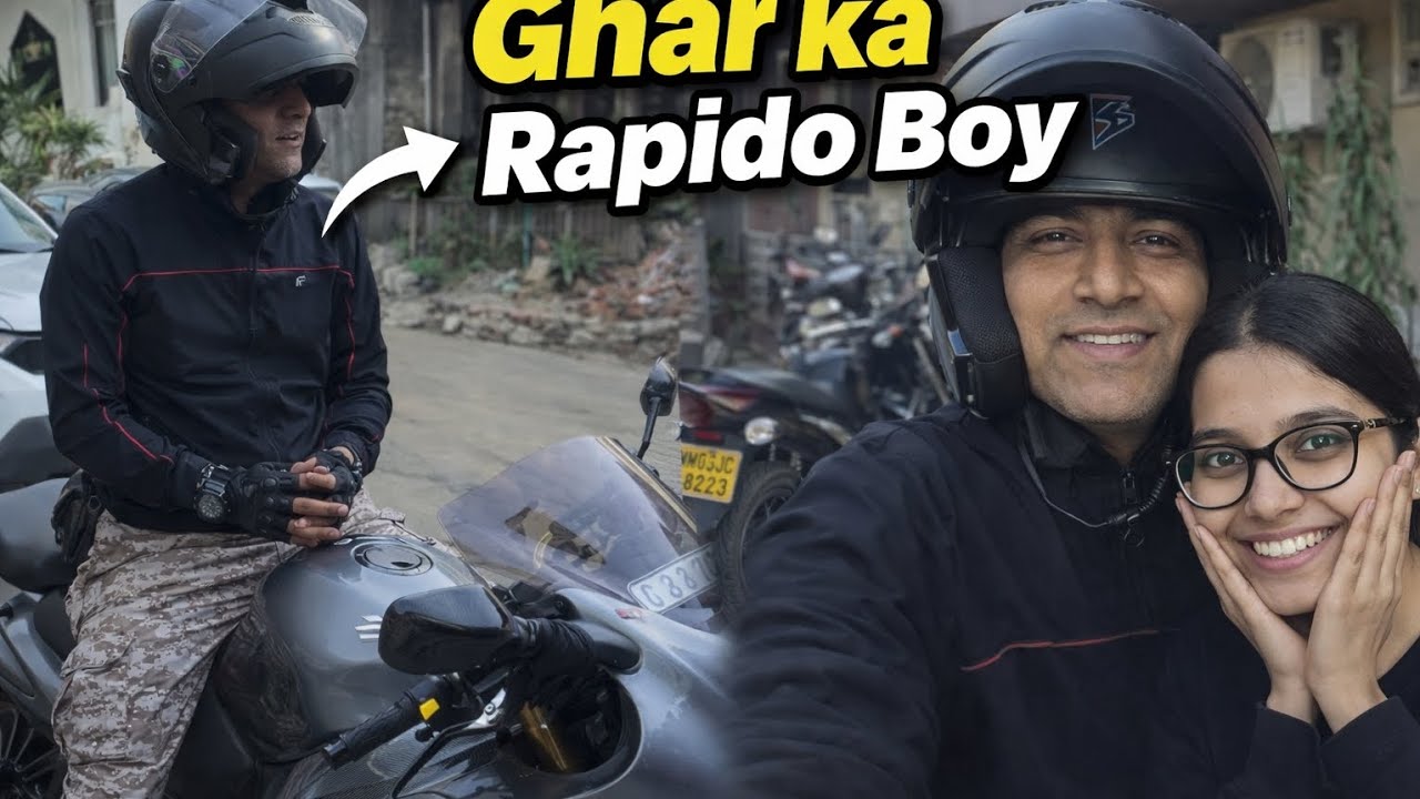 👉 Ghar Ka Rapido Boy | Real Life Funny Vlog #rapidoboy #freeride #familyvlog #hayabusa 