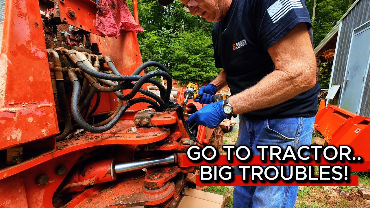 Kubota Backhoe Hydraulic Boom Cylinder Removal/Repair/Re-seal/Rebuild @kubotatractorcorporation