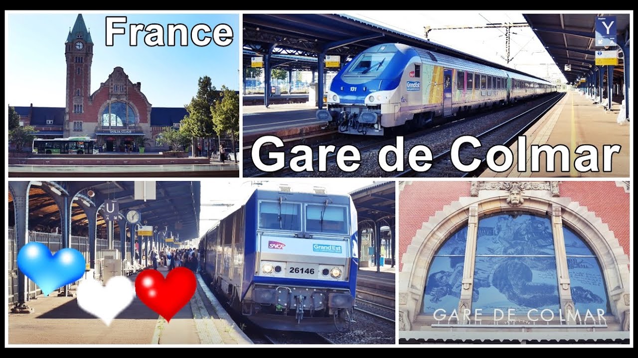 Colmar train station, France / Gare de Colmar / Bahnhof Colmar, Elsass, Frankreich 2020