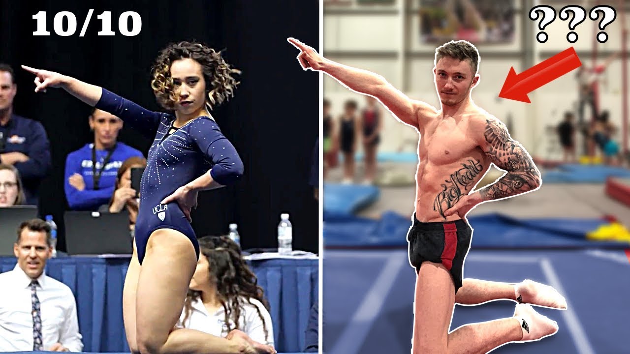 Attempting Katelyn Ohashi's Perfect Floor Routine! | Nile Wilson