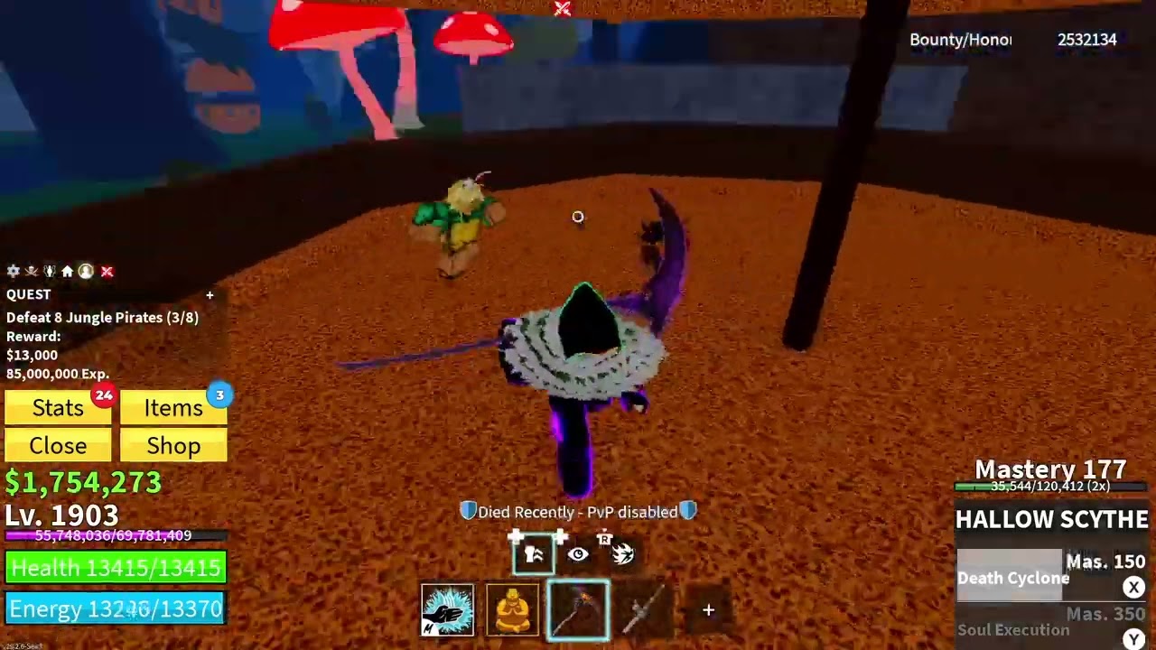 Using my combo to fling npc around