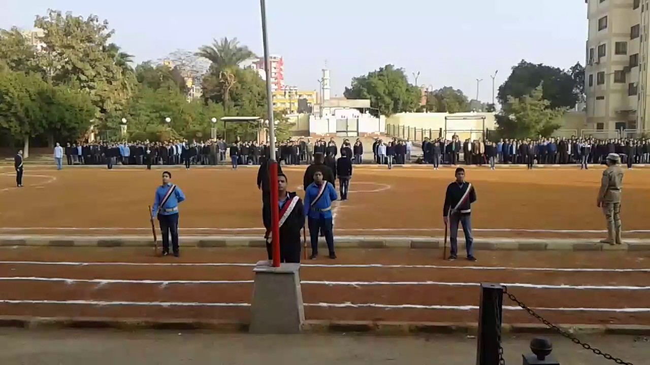 طابور الصباح عنوان الانضباط بمدرسه ناصر الثانويه العسكريه بنين بأسيوط.